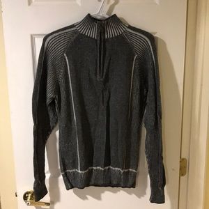 Men’s Zip Up Sweater Grey BKE Medium